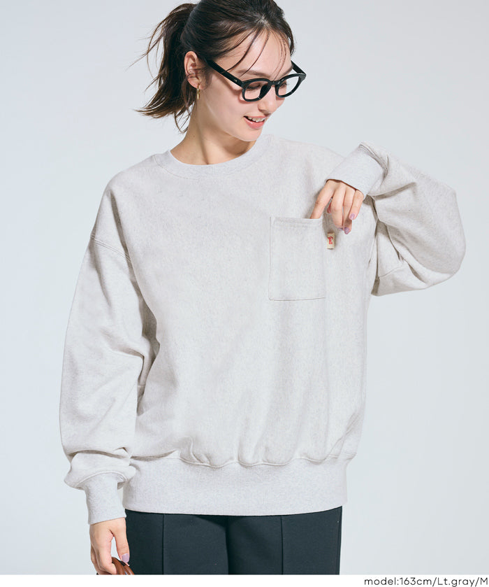 【重磅棉】磨毛胸前口袋長袖衛衣