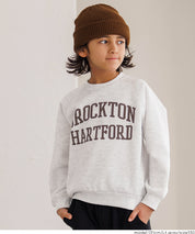 童裝插肩袖磨毛英字LOGO長袖衛衣 親子裝