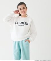 童裝插肩袖磨毛英字LOGO長袖衛衣 親子裝