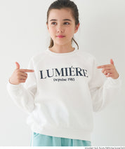 童裝插肩袖磨毛英字LOGO長袖衛衣 親子裝