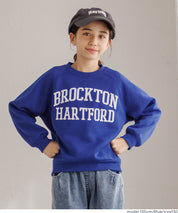 童裝插肩袖磨毛英字LOGO長袖衛衣 親子裝