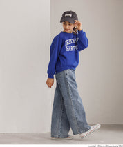 童裝插肩袖磨毛英字LOGO長袖衛衣 親子裝