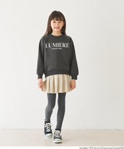 童裝插肩袖磨毛英字LOGO長袖衛衣 親子裝