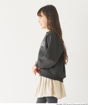 童裝插肩袖磨毛英字LOGO長袖衛衣 親子裝