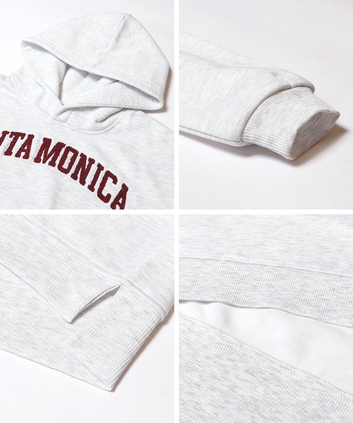 童裝刺繡LOGO長袖連帽上衣 親子裝