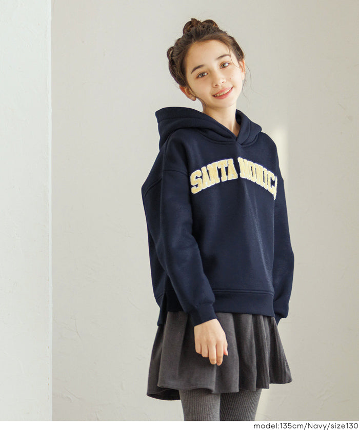 童裝刺繡LOGO長袖連帽上衣 親子裝