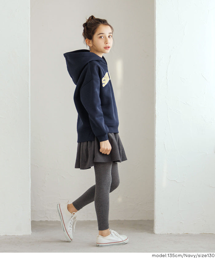 童裝刺繡LOGO長袖連帽上衣 親子裝