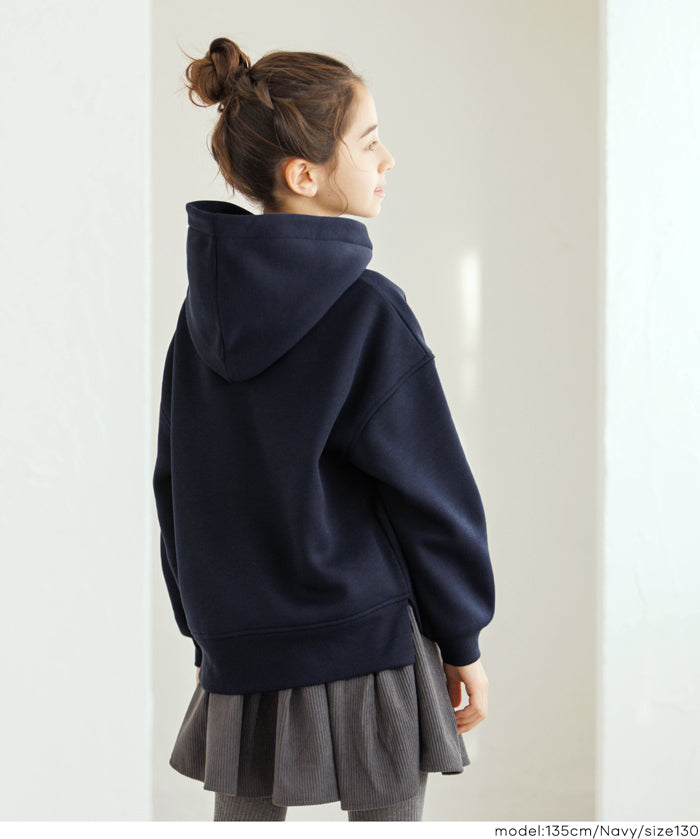 童裝刺繡LOGO長袖連帽上衣 親子裝