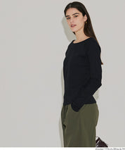 插肩袖船領長袖上衣