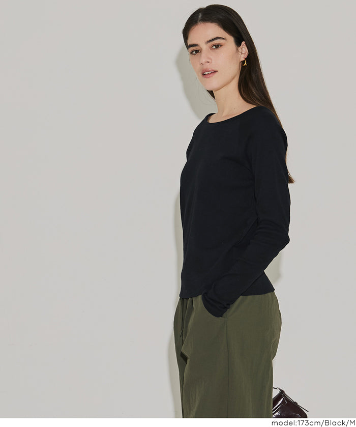 插肩袖船領長袖上衣