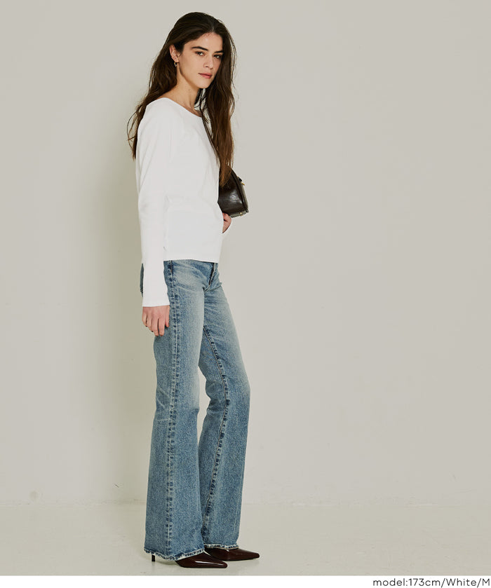 插肩袖船領長袖上衣