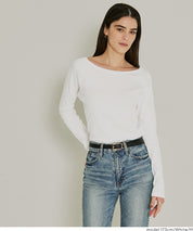 插肩袖船領長袖上衣