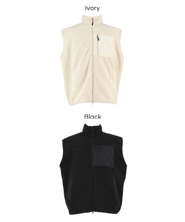 男裝雙面搖粒絨立領背心 男女通用