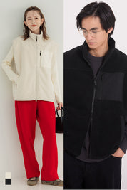 男裝雙面搖粒絨立領背心 男女通用