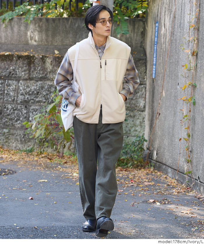 男裝雙面搖粒絨立領背心 男女通用