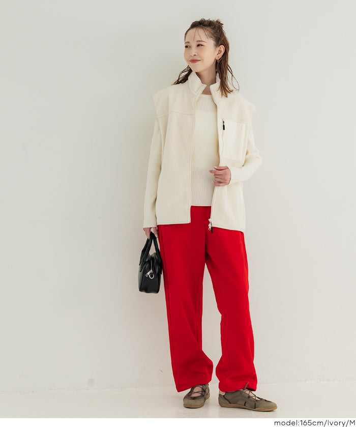 男裝雙面搖粒絨立領背心 男女通用