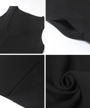 【柔軟太空棉】U領直筒背心連身裙