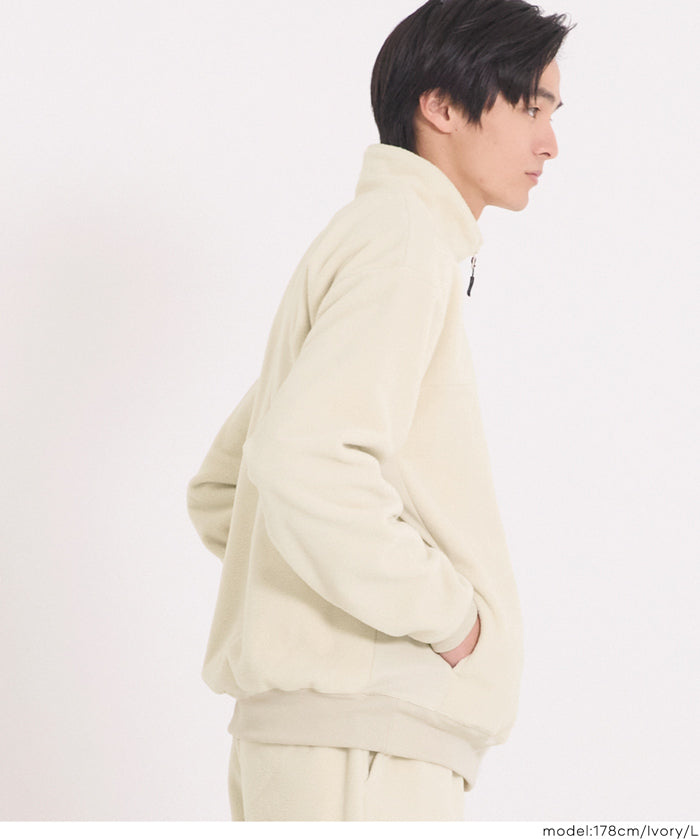 男裝雙面半拉鍊搖粒絨衛衣 男女通用