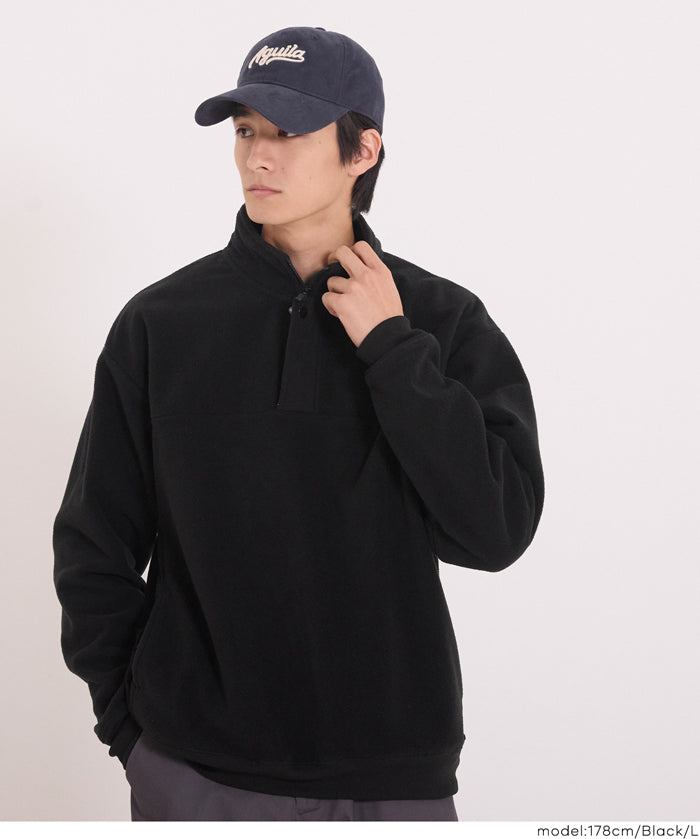 男裝雙面半拉鍊搖粒絨衛衣 男女通用