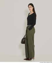 磨毛假兩件設計層次螺紋上衣