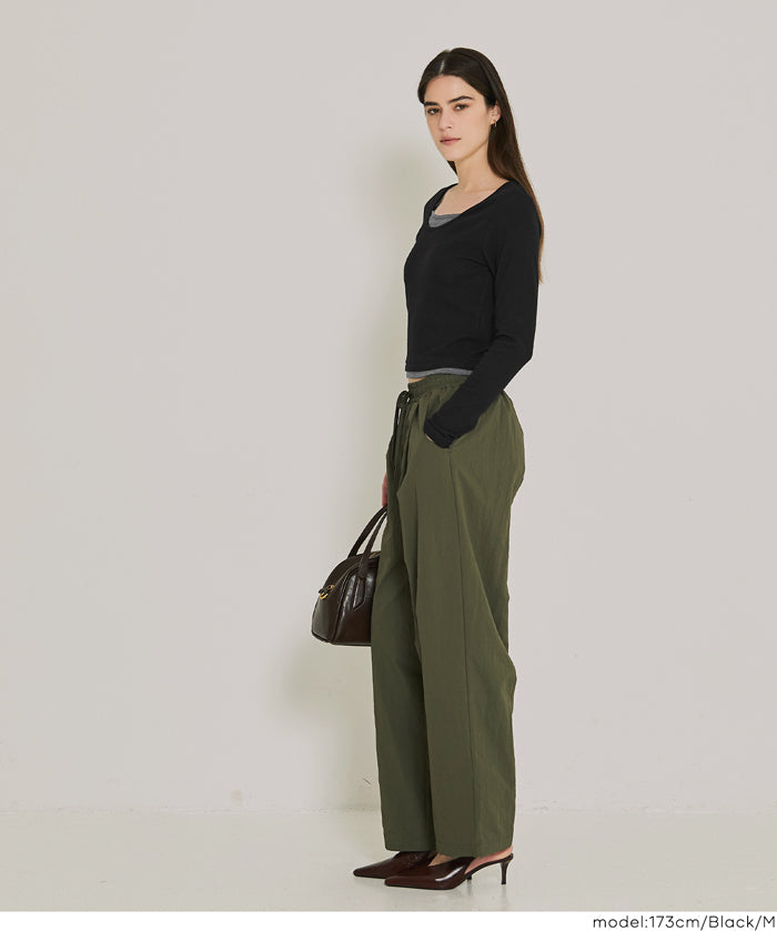 磨毛假兩件設計層次螺紋上衣