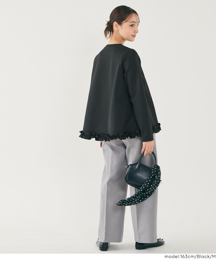 日系抽褶裝飾A字上衣