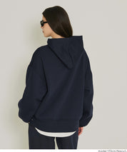 Embroidered Logo Long-Sleeved Hooded Top for Parents and Children 