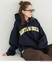 Embroidered Logo Long-Sleeved Hooded Top for Parents and Children 