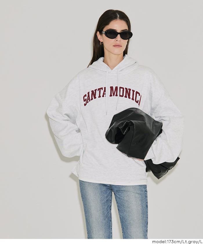 Embroidered Logo Long-Sleeved Hooded Top for Parents and Children 