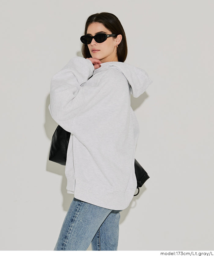 Embroidered Logo Long-Sleeved Hooded Top for Parents and Children 