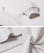 插肩袖磨毛英字LOGO長袖衛衣 親子裝