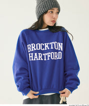 插肩袖磨毛英字LOGO長袖衛衣 親子裝