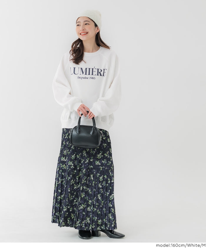 插肩袖磨毛英字LOGO長袖衛衣 親子裝