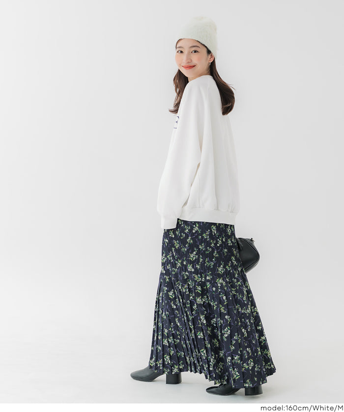 插肩袖磨毛英字LOGO長袖衛衣 親子裝