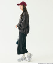 插肩袖磨毛英字LOGO長袖衛衣 親子裝