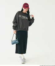 插肩袖磨毛英字LOGO長袖衛衣 親子裝