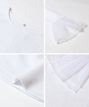 雙層蕾絲袖子造型長袖上衣