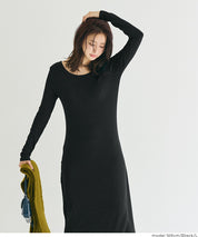 【Daily Warm】2Way磨毛螺紋貼身連身裙