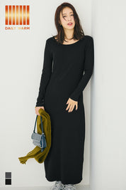 【Daily Warm】2Way磨毛螺紋貼身連身裙