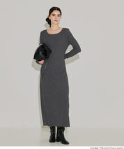 【Daily Warm】2Way磨毛螺紋貼身連身裙