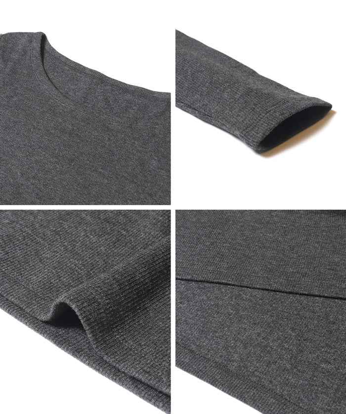 【Daily Warm】2Way磨毛螺紋貼身連身裙