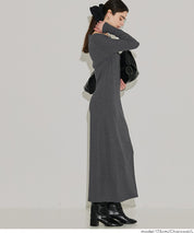 【Daily Warm】2Way磨毛螺紋貼身連身裙