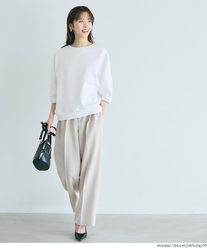 【柔軟太空棉】五分飛鼠袖休閒上衣