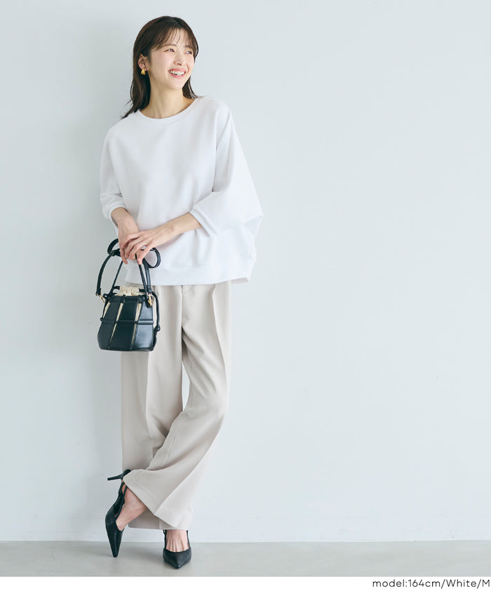 【柔軟太空棉】五分飛鼠袖休閒上衣