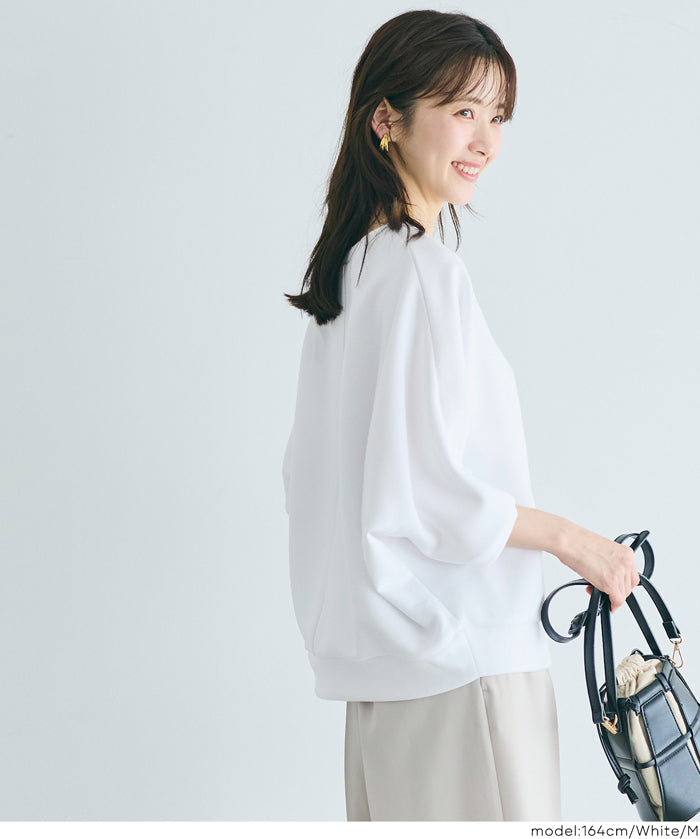 【柔軟太空棉】五分飛鼠袖休閒上衣