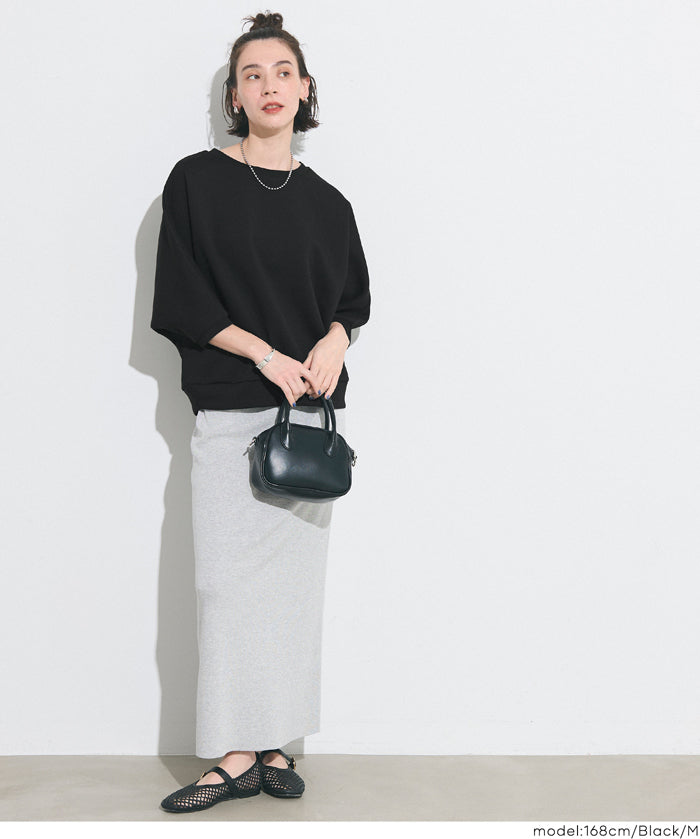 【柔軟太空棉】五分飛鼠袖休閒上衣