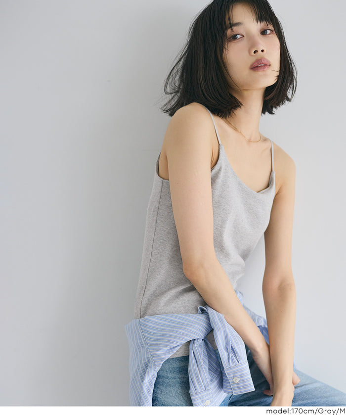 【OUT BRA】細肩帶U領帶罩背心