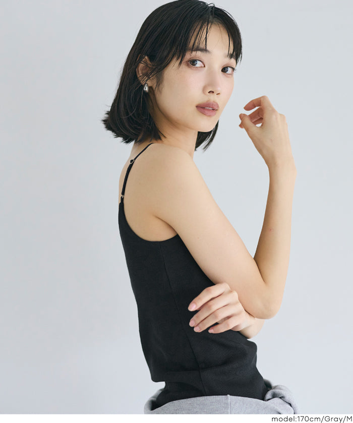 【OUT BRA】細肩帶U領帶罩背心