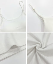 【OUT BRA】細肩帶U領帶罩背心