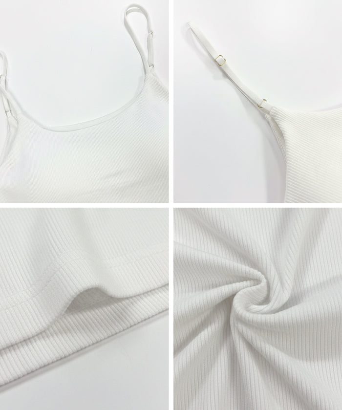 【OUT BRA】細肩帶U領帶罩背心